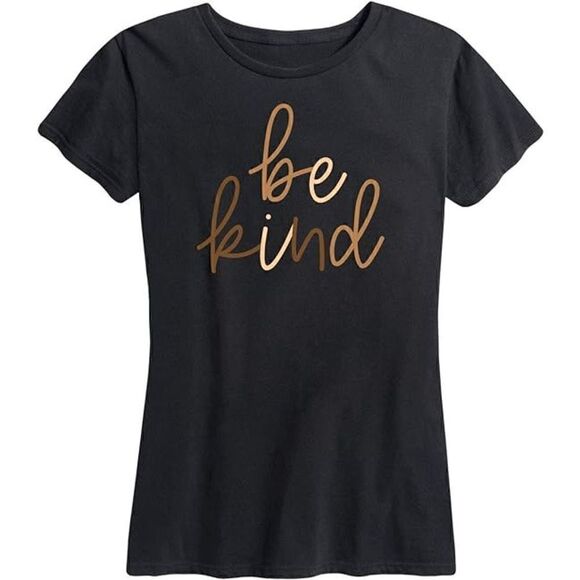 Women's Instant Message Black 'Be Kind' Graphic Tee M - Picture 1 of 7
